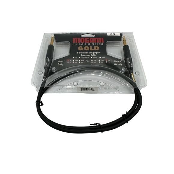 Mogami GOLD TRS-TRS-03 Balanced Audio Patch Cable 1/4" TRS Male Plugs 3ft - Picture 1 of 6